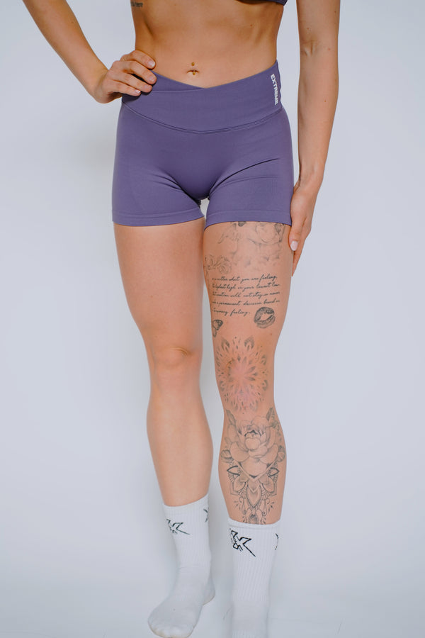 Cross Waist Shorts 4.5"– Mauve Purple