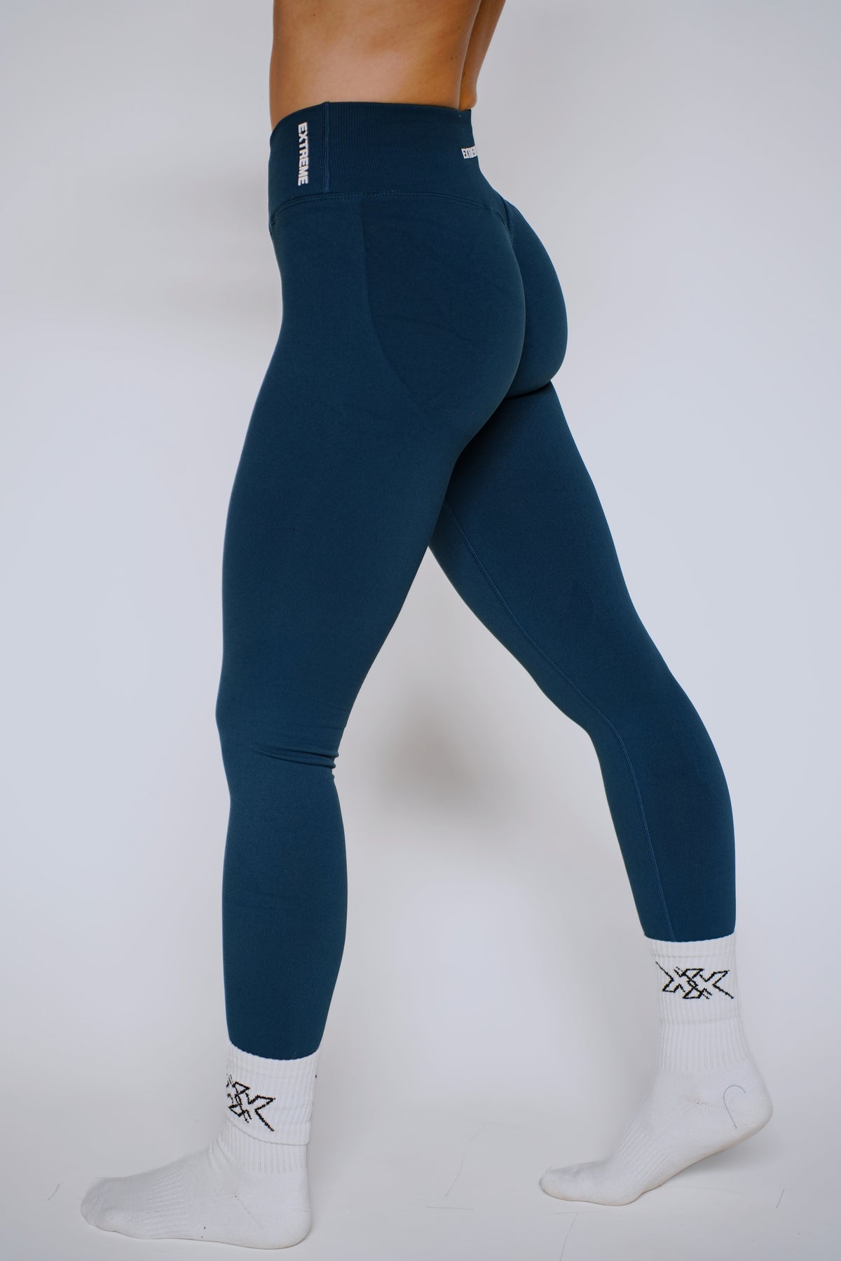 Cross Waist Legging in Abyss Blue, sportlegging dames