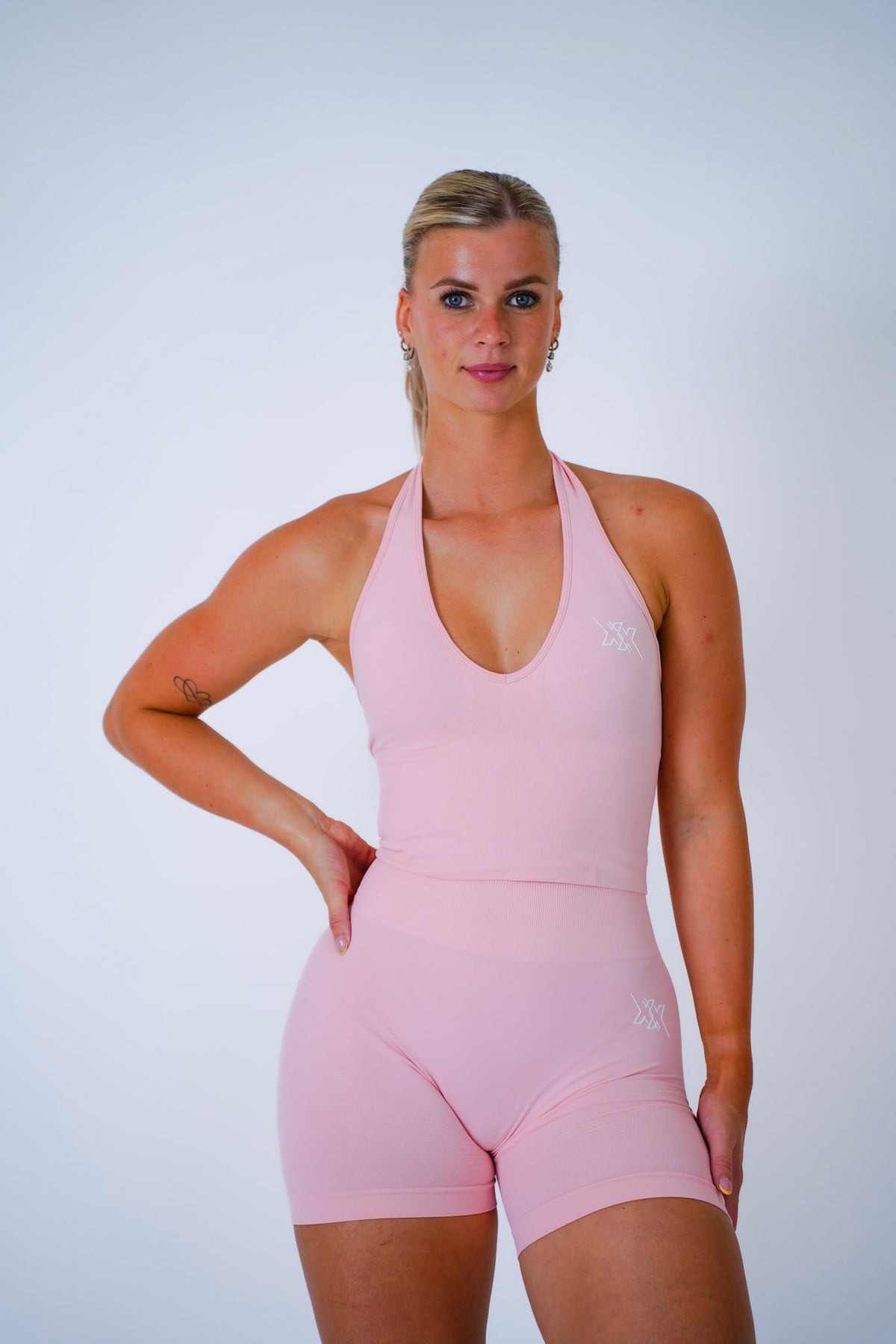 V-Top in Powder Pink, sporttop dames