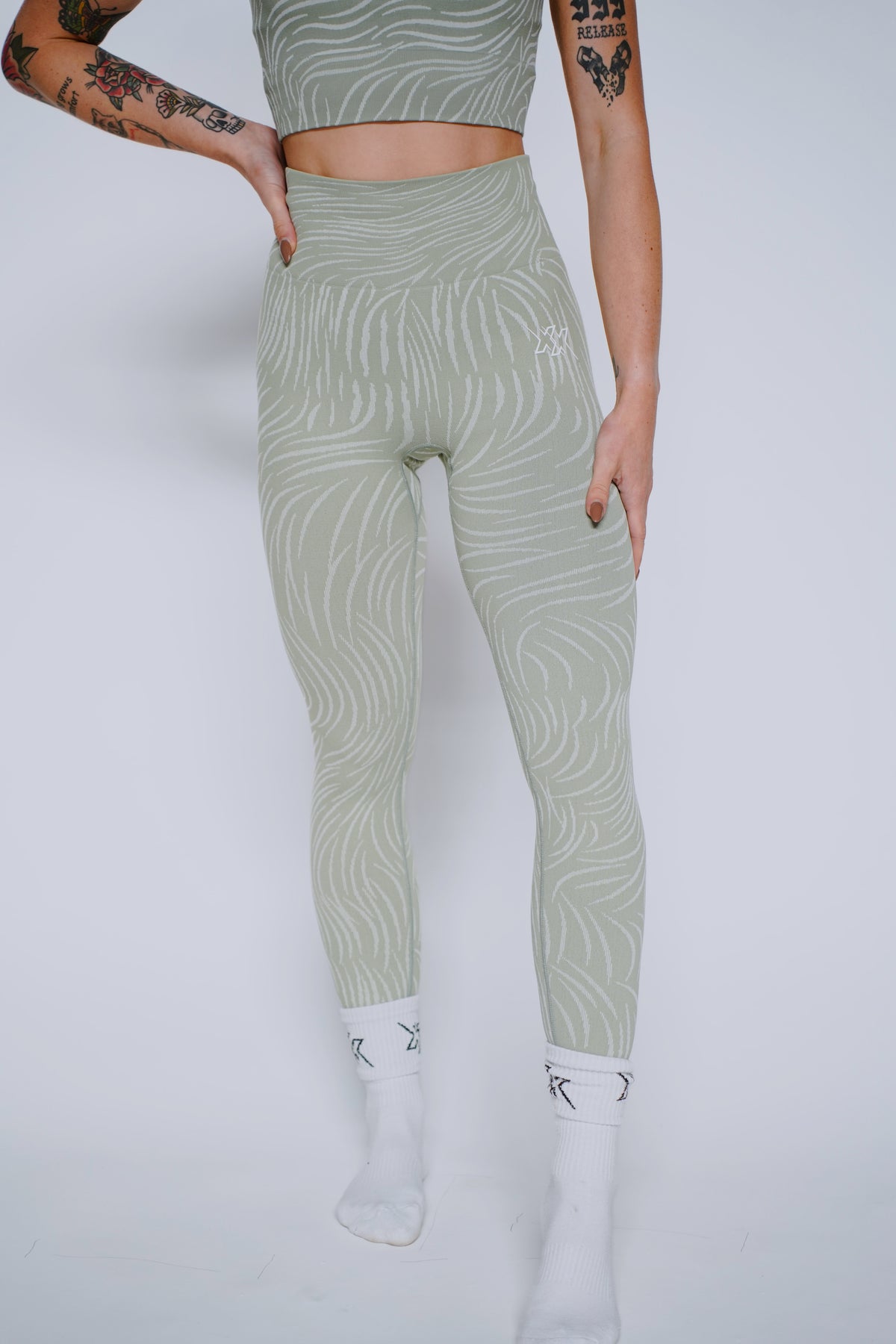 Legging in Viper Green, sportlegging dames