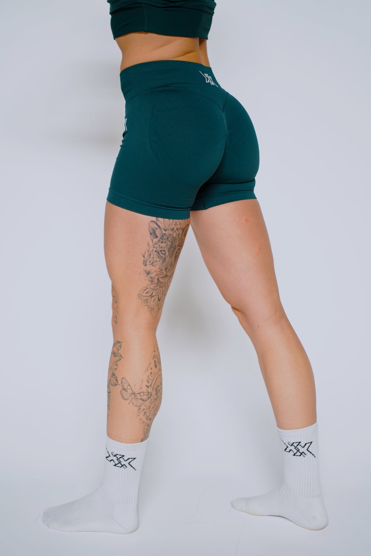 Shorts 4.5” in Deep Green, sportshort dames