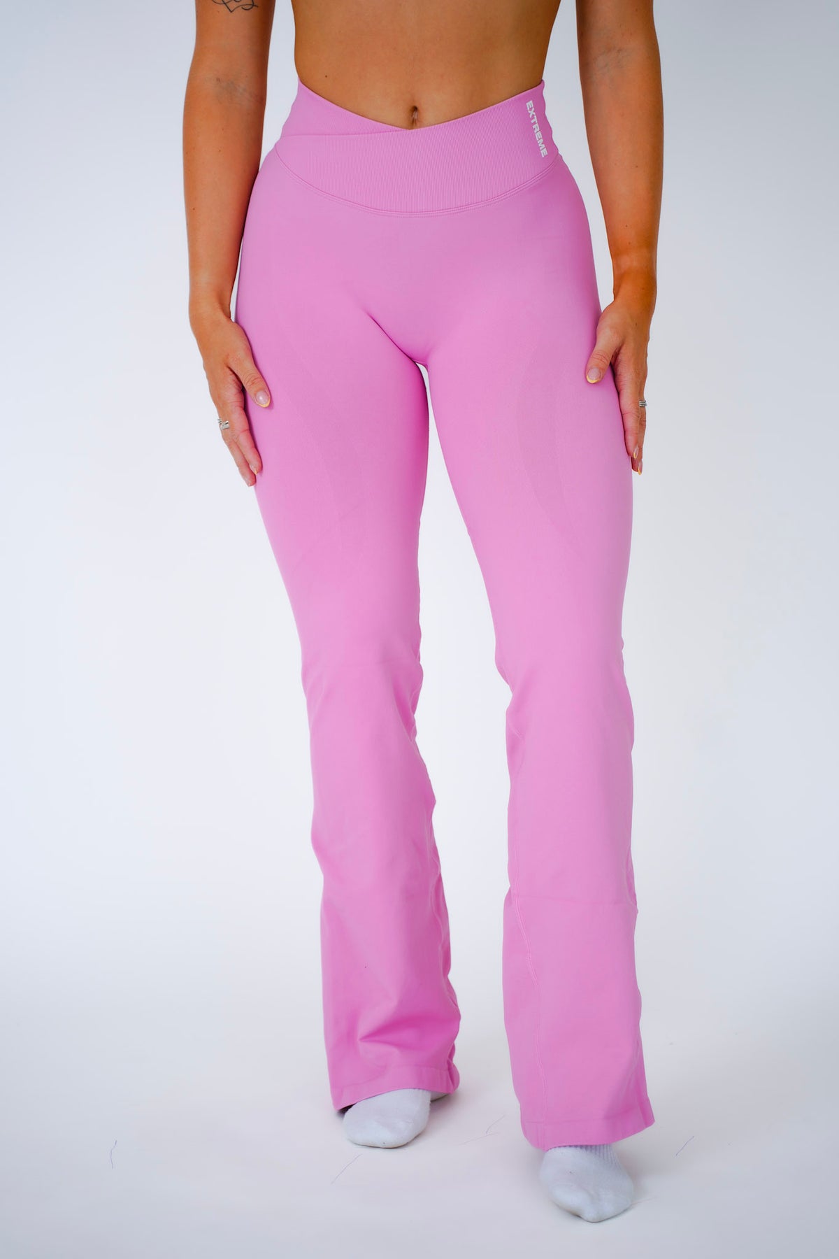 Flare Leggings in Blossom Pink, sportlegging dames, productfoto 2