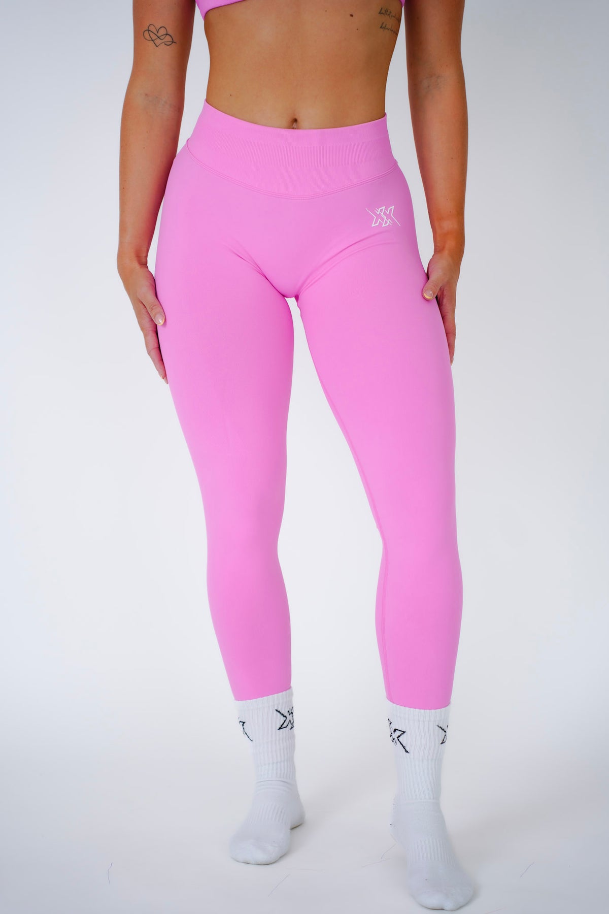 Leggings in Hot Pink, sportlegging dames, productfoto 2
