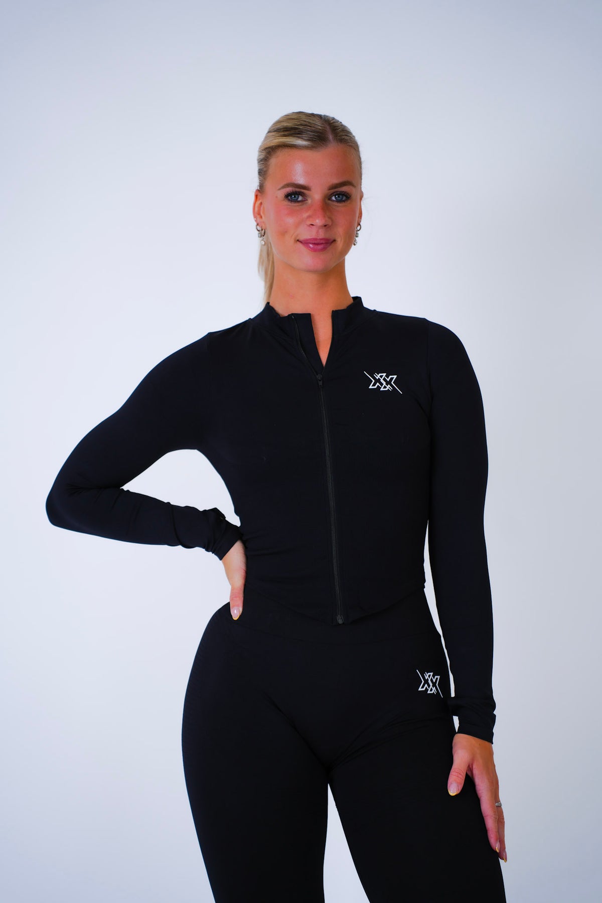 Zip Jacket in Onyx Black, sportvest dames