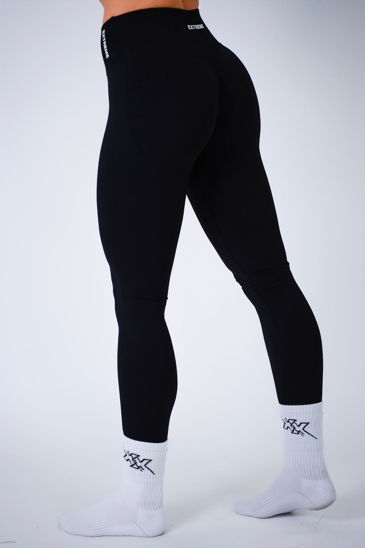 Cross Waist Legging in Midnight Black, sportlegging dames
