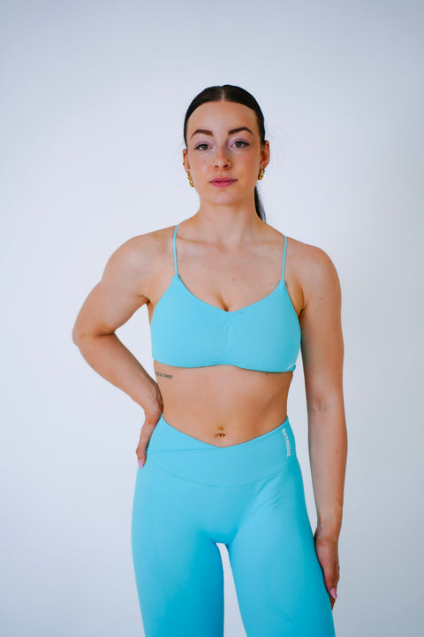 Crossback Bra in Mint Blue, sport-bh dames