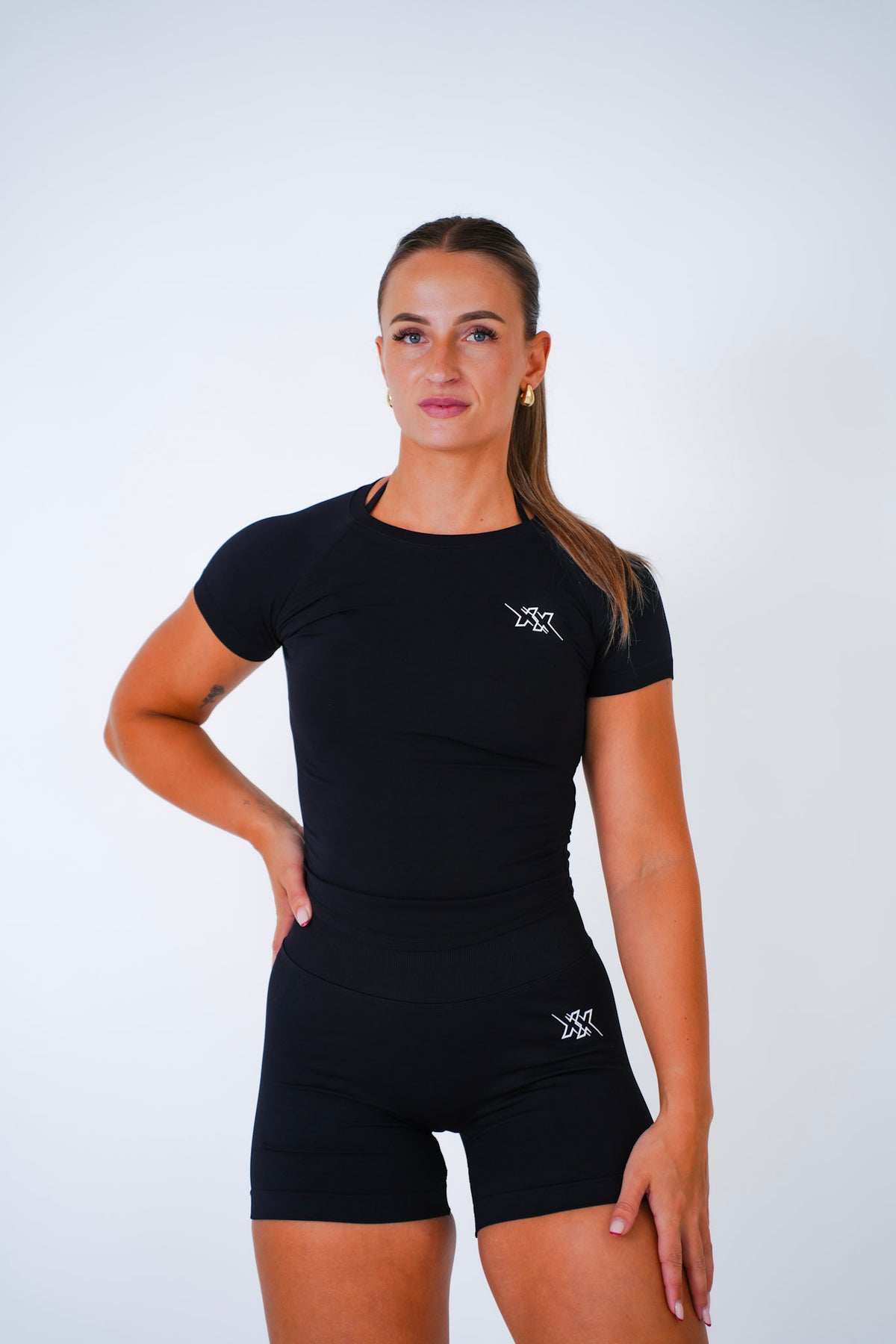 Compression Top in Ultra Black, sporttop dames