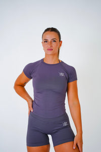 Compression Top in Mauve Purple, sporttop dames