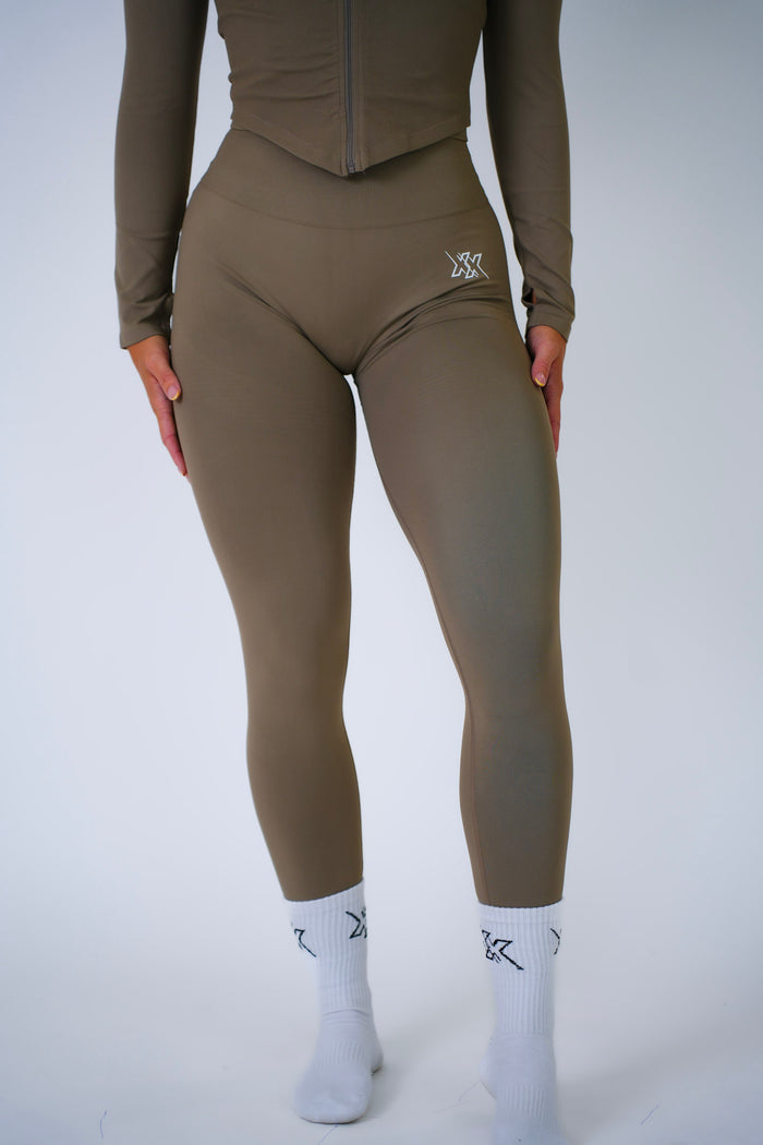High Waist Leggings– Beige