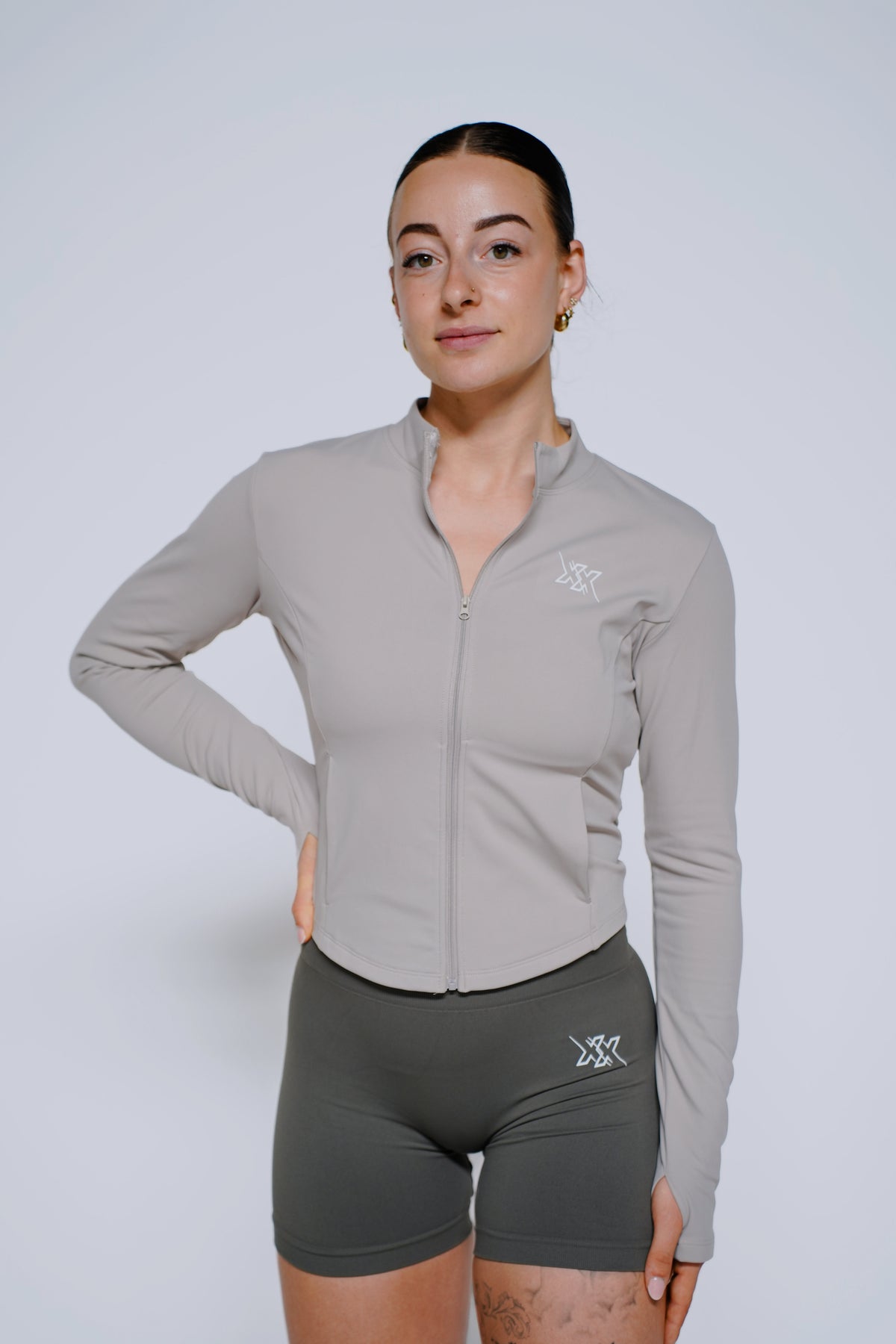 Zip Jacket in Frost Grey, sportvest dames