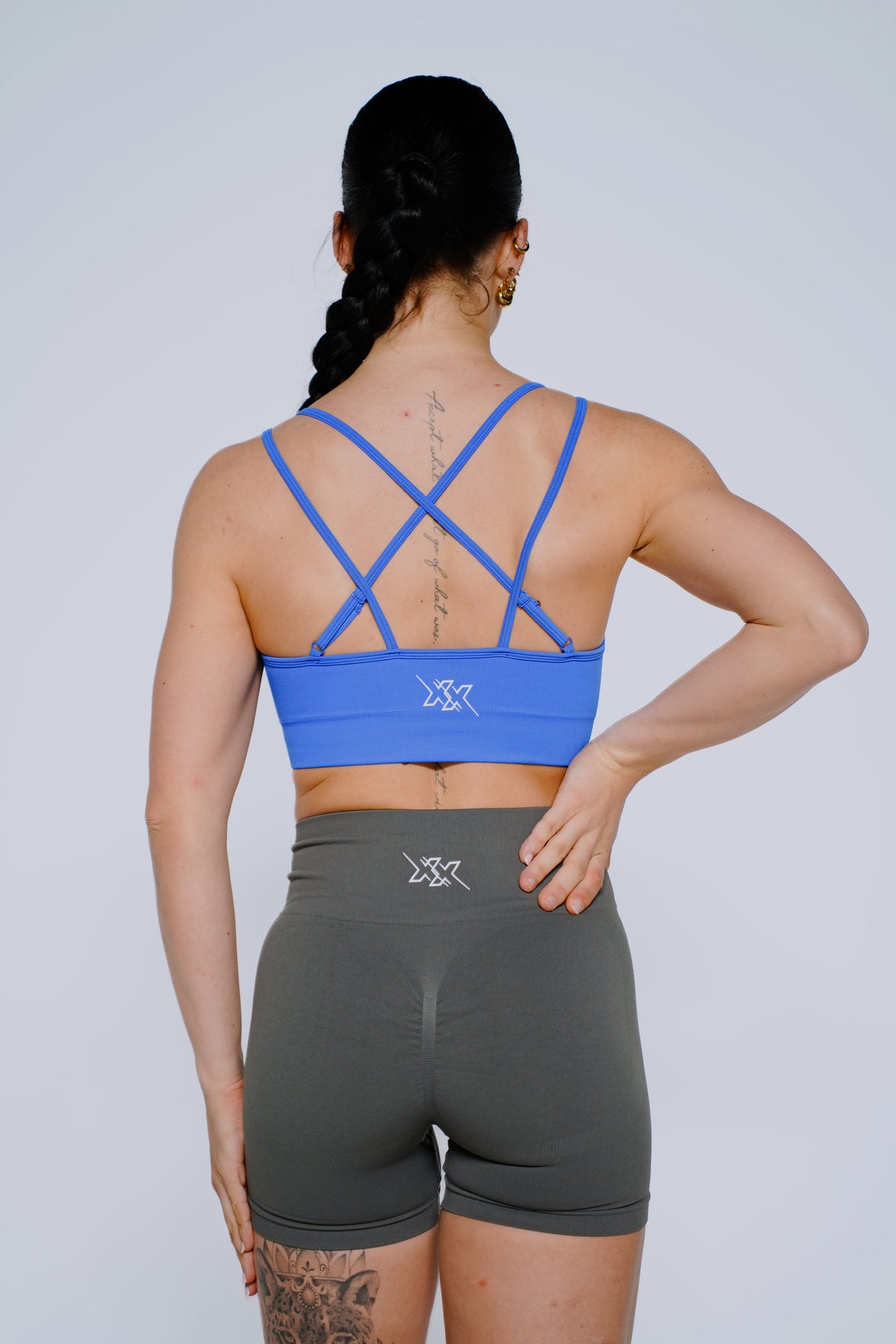 Crossback Bra in Electric Blue, sport-bh dames, productfoto 2