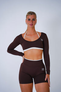 2 in 1 Longsleeve in Mocha, longsleeve dames