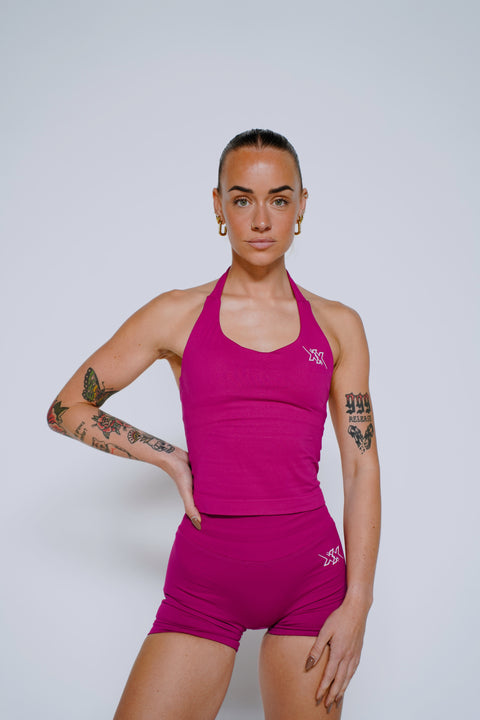 Halter Top in Velvet Red, sporttop dames