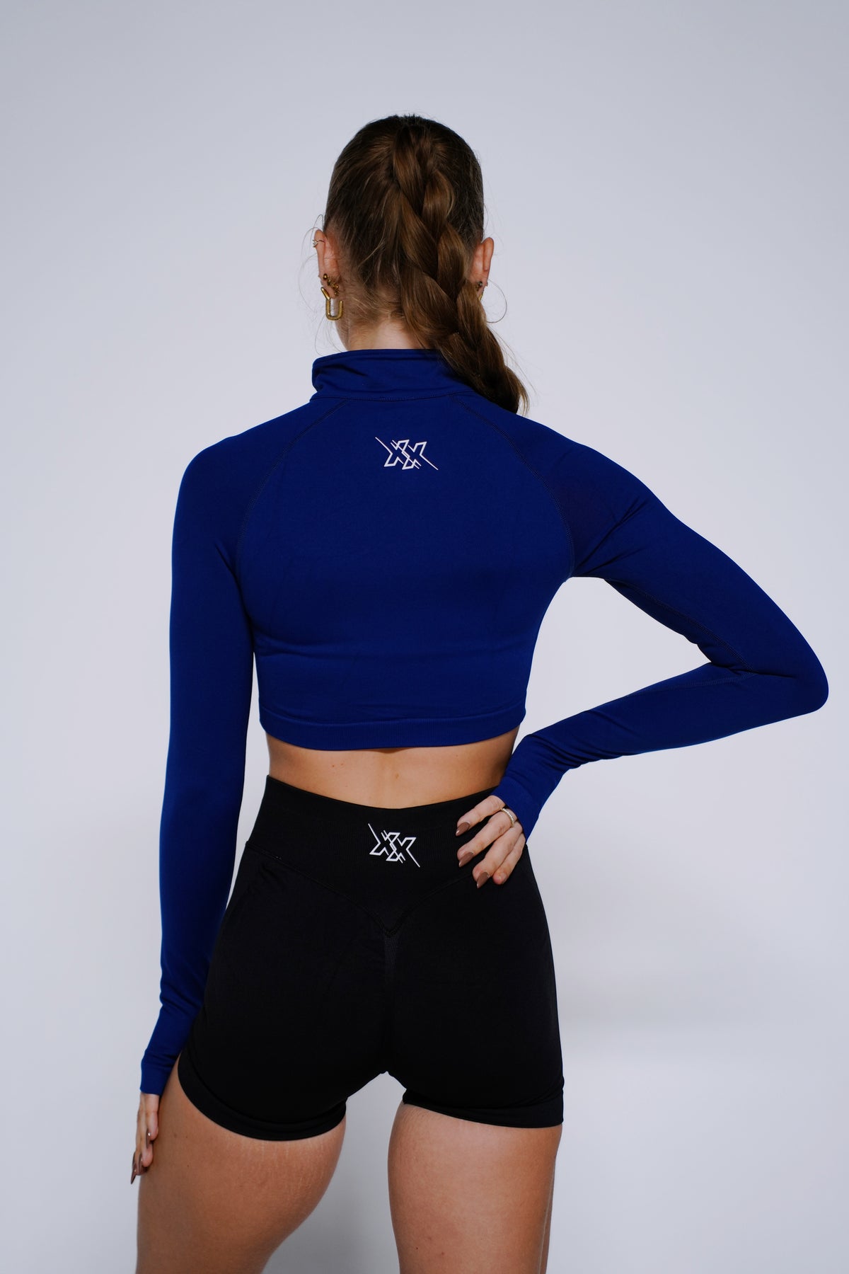 Crop Zipper –  Blue