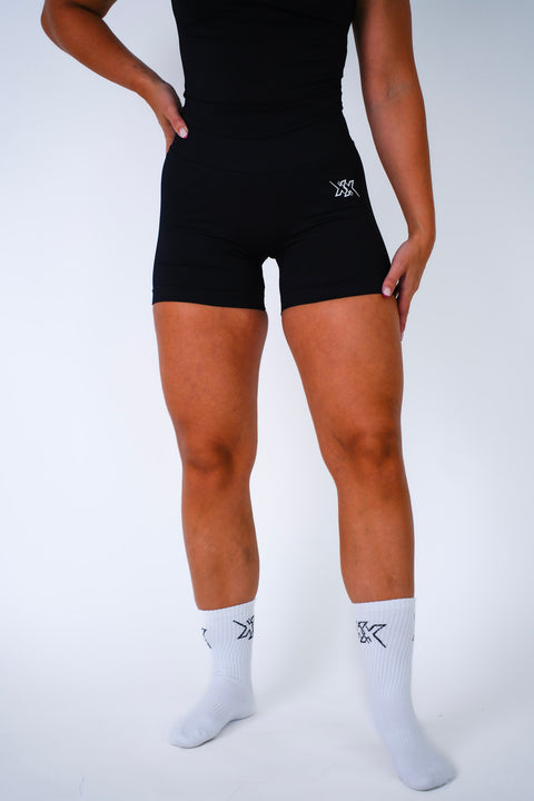 Shorts 4.5” in Ultra Black, sportshort dames, productfoto 2